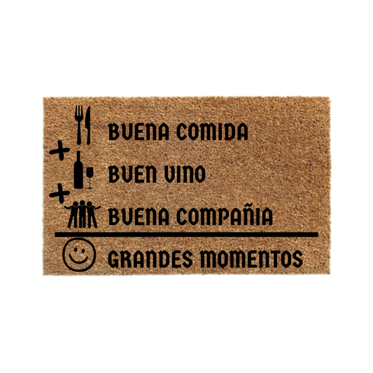 Buena comida, buen vino, buena compañia-thedoormat.cl