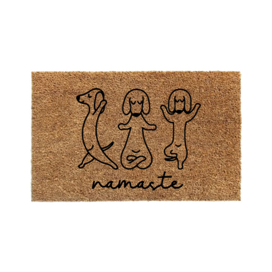 Dogs Namaste-thedoormat.cl